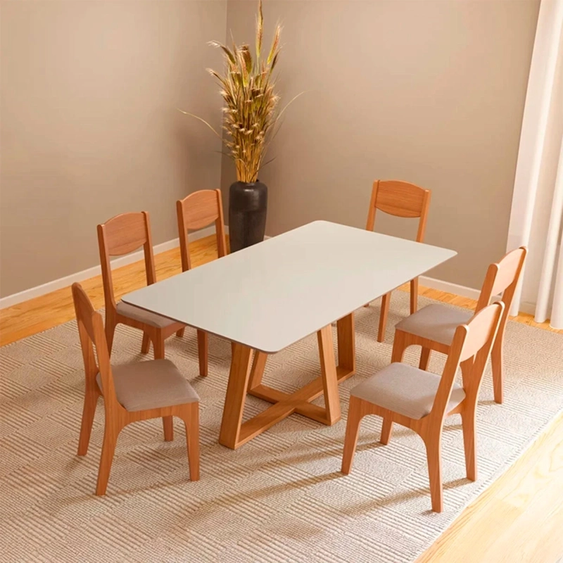 JUEGO DE COMEDORE DECOCASA TM87 6S CAFÉ - 1