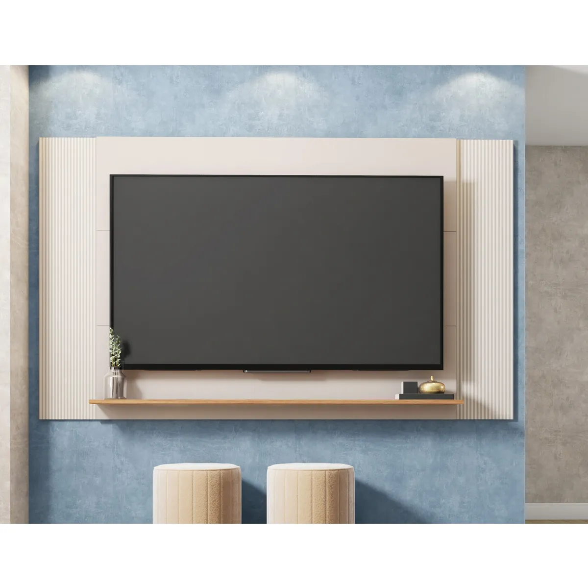 PANEL TV DECOCASA MONDRIAN 65" BEIGE - 3