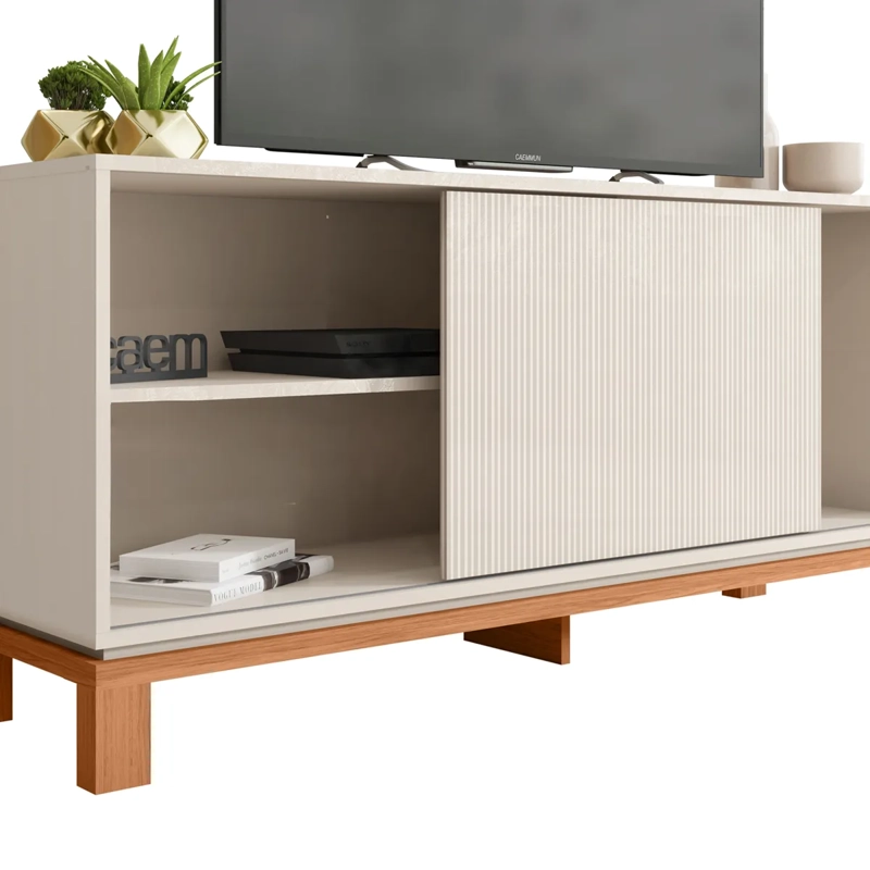 PANEL+RACK TV+VITRINA DECOCASA MONDRIAN 46" - 4