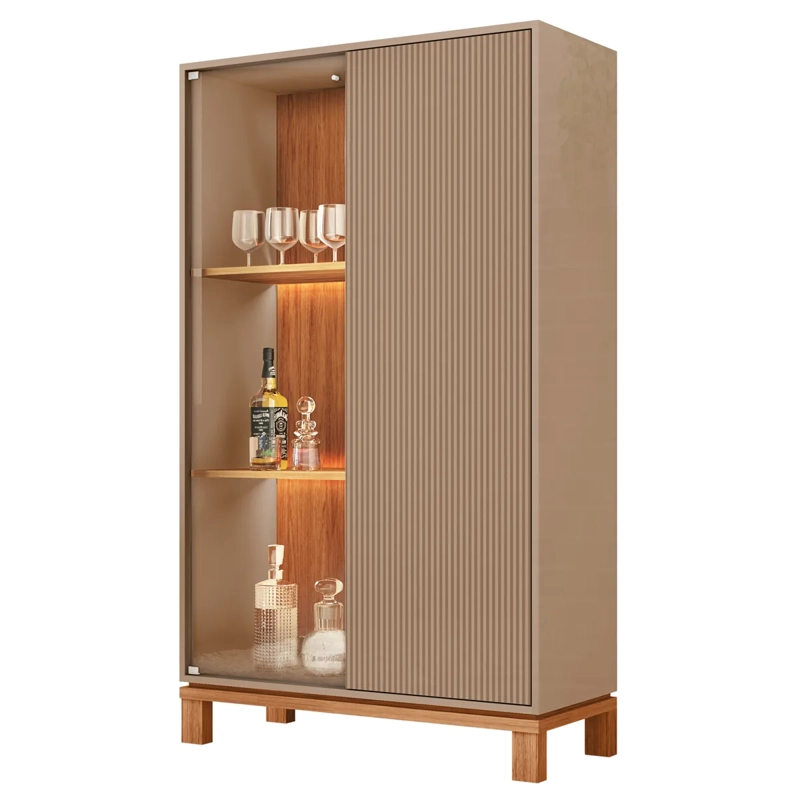 PANEL+RACK TV+VITRINA DECOCASA MONDRIAN 46" - 2