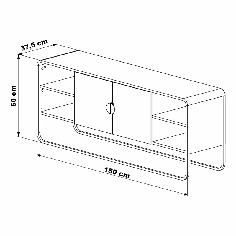 RACK TV DECOCASA LUNA 50" 2P   - 4
