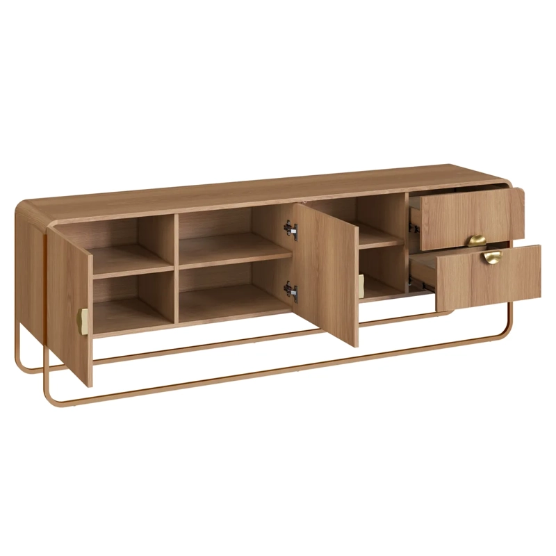 RACK TV DECOCASA LUNA 50" 2P 2C - 3