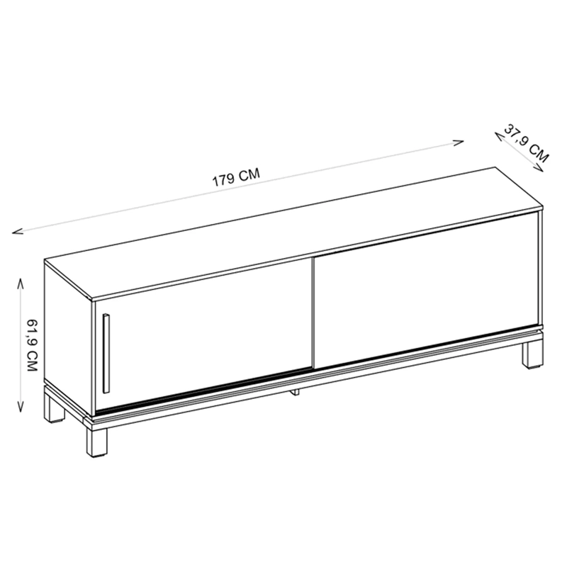 RACK TV DECOCASA MONDRIAN 2P 65" - 4