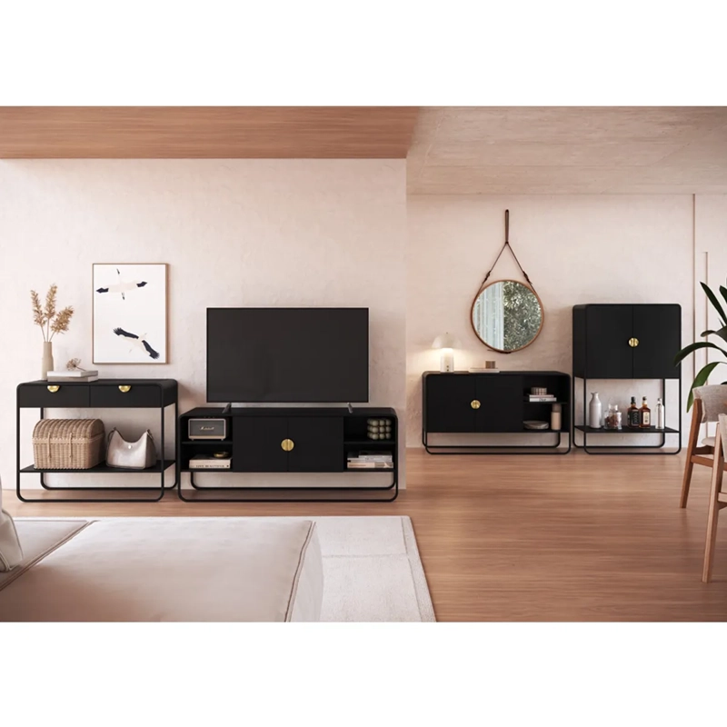 SET MUEBLES DECOCASA LUNA NEGRO