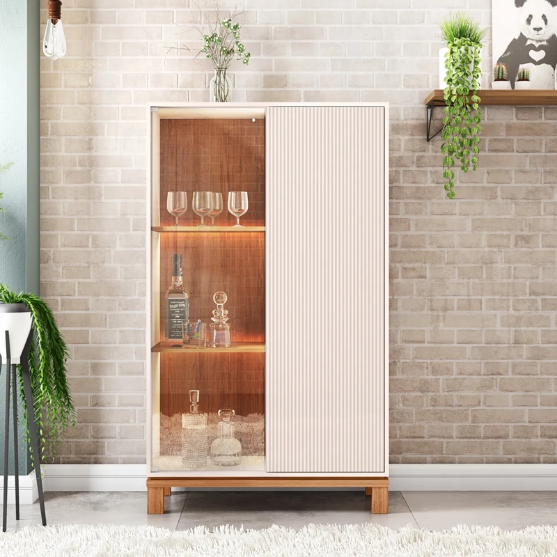 VITRINA DECOCASA MONDRIAN 1P BEIGE - 3