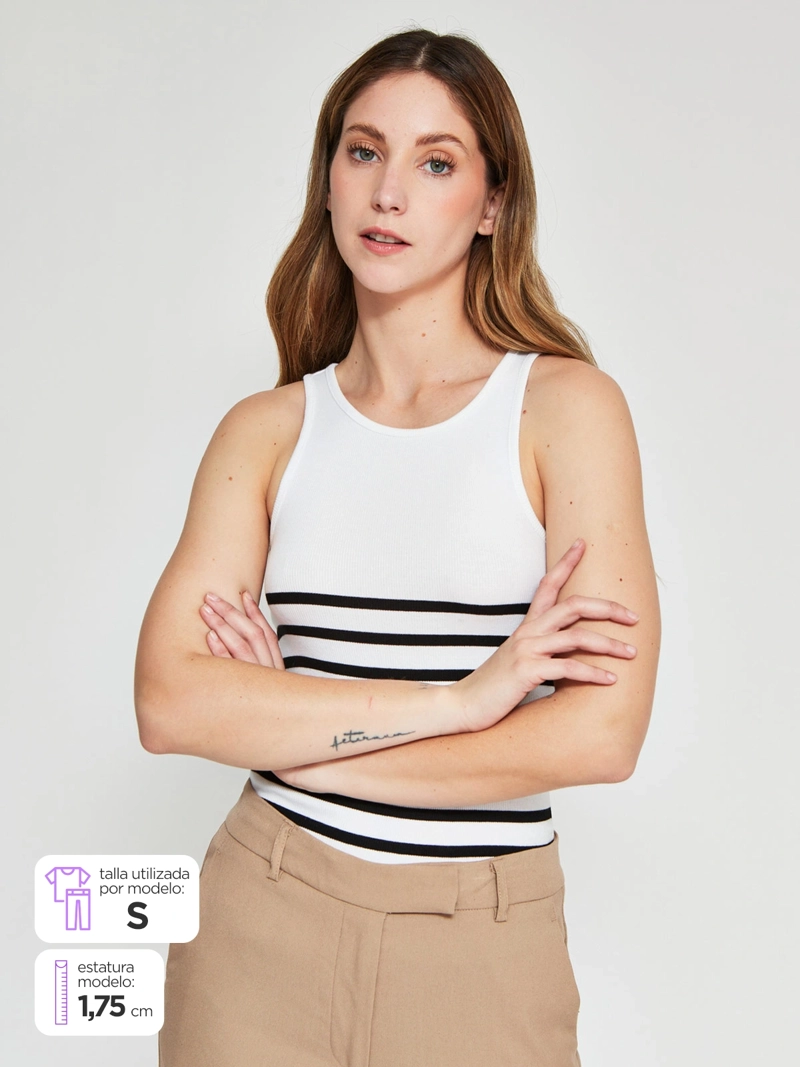 POLERA MUJER ONLY ALGODÓN  - 1