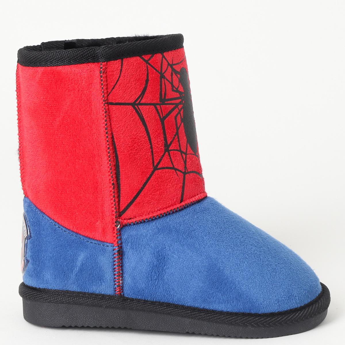 Bottes de neige fourrées avec tige souple garçon - Spiderman noir