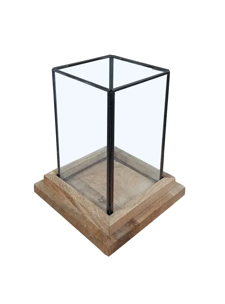 FAROL RIPLEY HOME METAL MADERA NEGRO 20 CM - 2