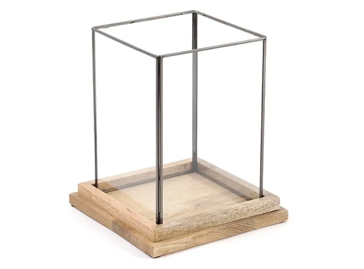 FAROL RIPLEY HOME METAL MADERA NEGRO 25 CM - 1