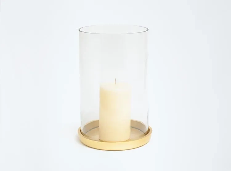 FAROL RIPLEY HOME VIDRIO PLATO DORADO 16X30 CM - 2