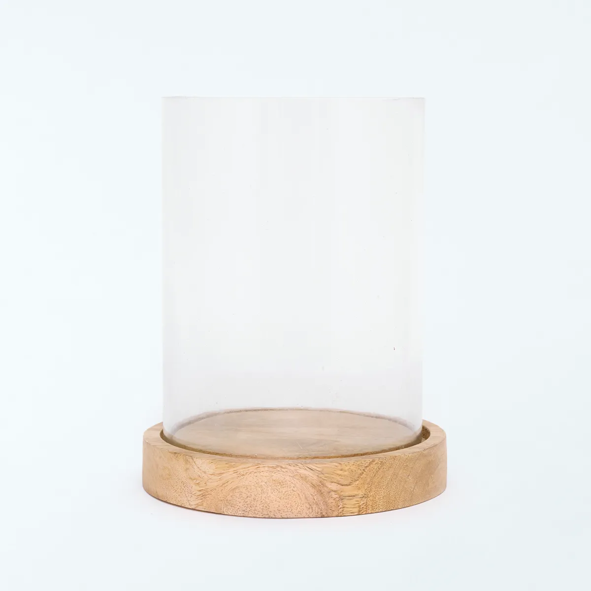 PORTAVELA MAISON LINETT VIDRIO BASE MADERA - 1