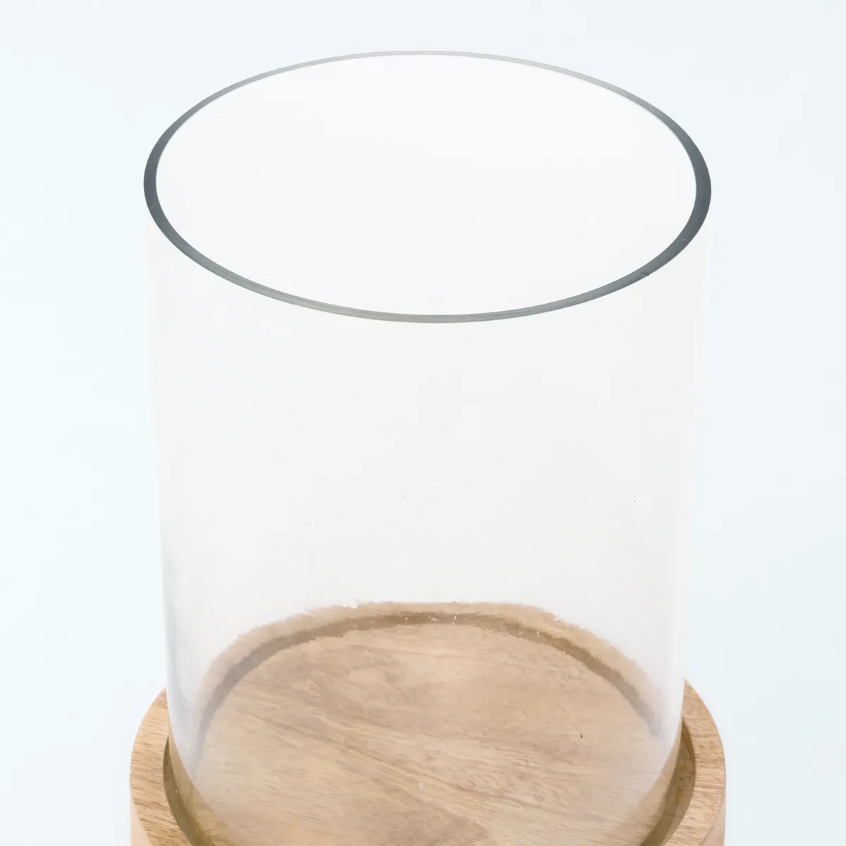 PORTAVELA MAISON LINETT VIDRIO BASE MADERA - 2