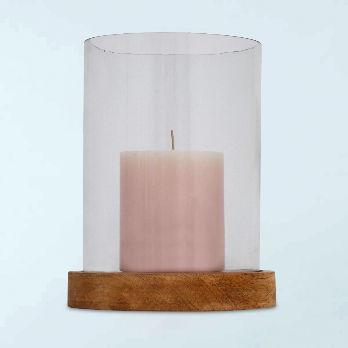 PORTAVELA MAISON LINETT VIDRIO BASE MADERA - 3