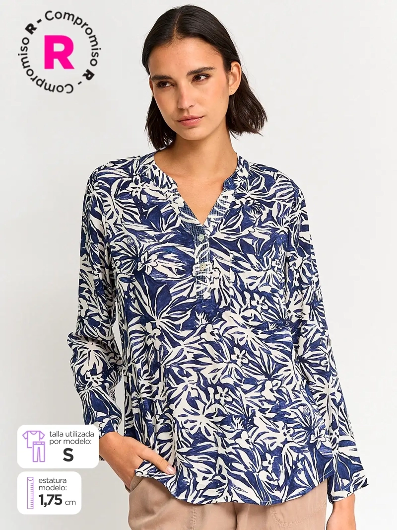 BLUSA MUJER REGATTA MANGA LARGA BOLSILLO LENTEJUELAS - 1
