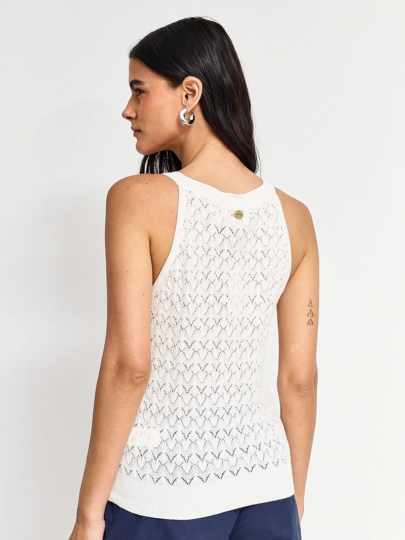 POLERA MUJER REGATTA ALGODÓN SIN MANGAS TEJIDA - 2