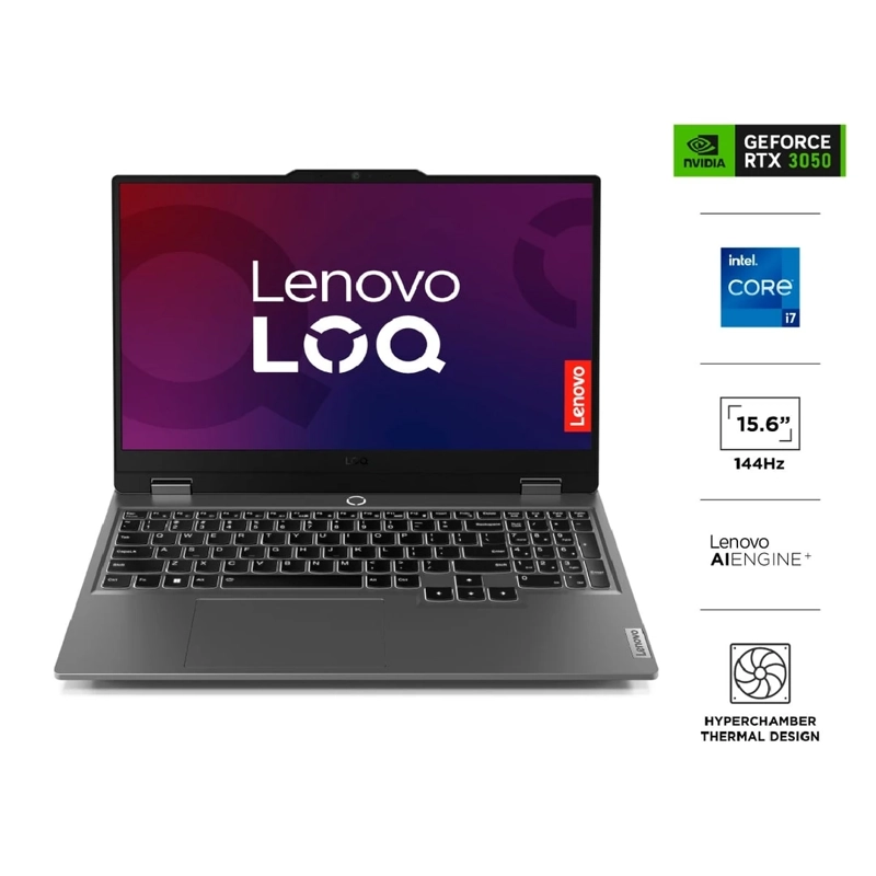 NOTEBOOK LENOVO LOQ 15IRX9 INTEL CORE I7 24GB RAM 512GB SSD NVIDIA GEFORCE RTX 3050 15.6” - 2