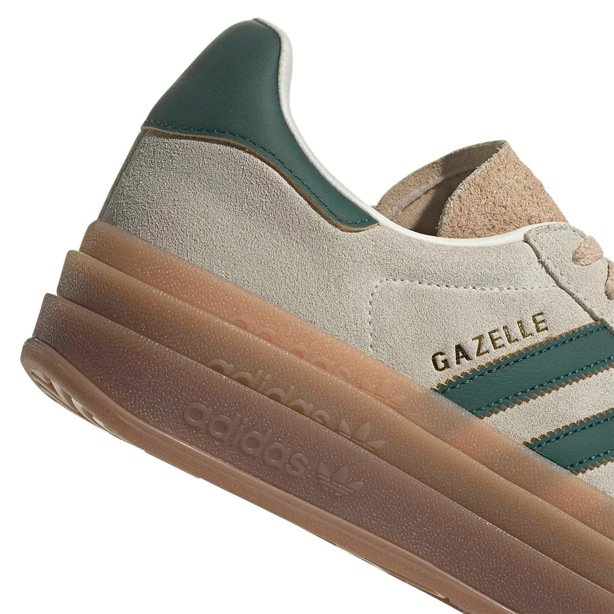 ZAPATILLAS MUJER ADIDAS ORIGINALS CASUALES BLANCO GAZELLE BOLD CUERO - 9