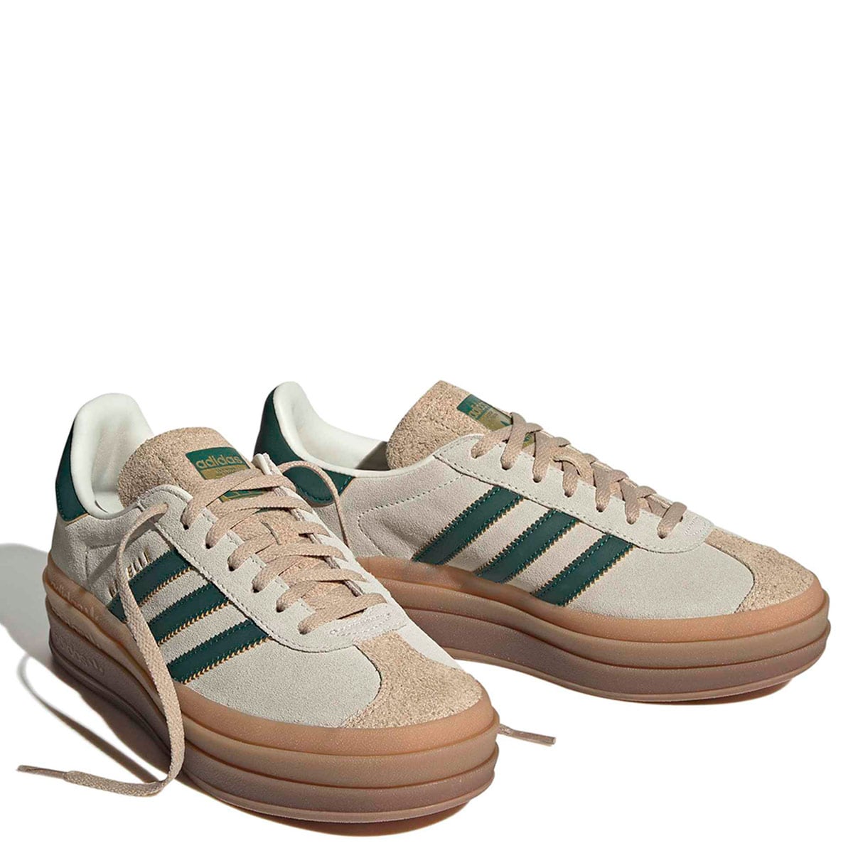 ZAPATILLAS MUJER ADIDAS ORIGINALS CASUALES BLANCO GAZELLE BOLD CUERO - 3