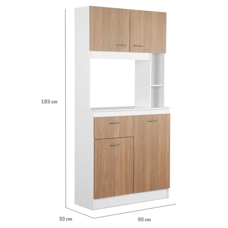 MUEBLE DE COCINA STANFORD MARÍA 4P 1C BLANCO/NOGAL - 5