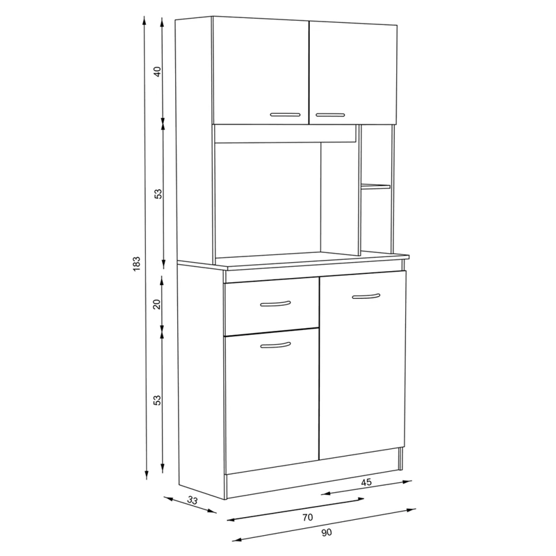 MUEBLE DE COCINA STANFORD INÉS 4P 1C NOGAL - 5