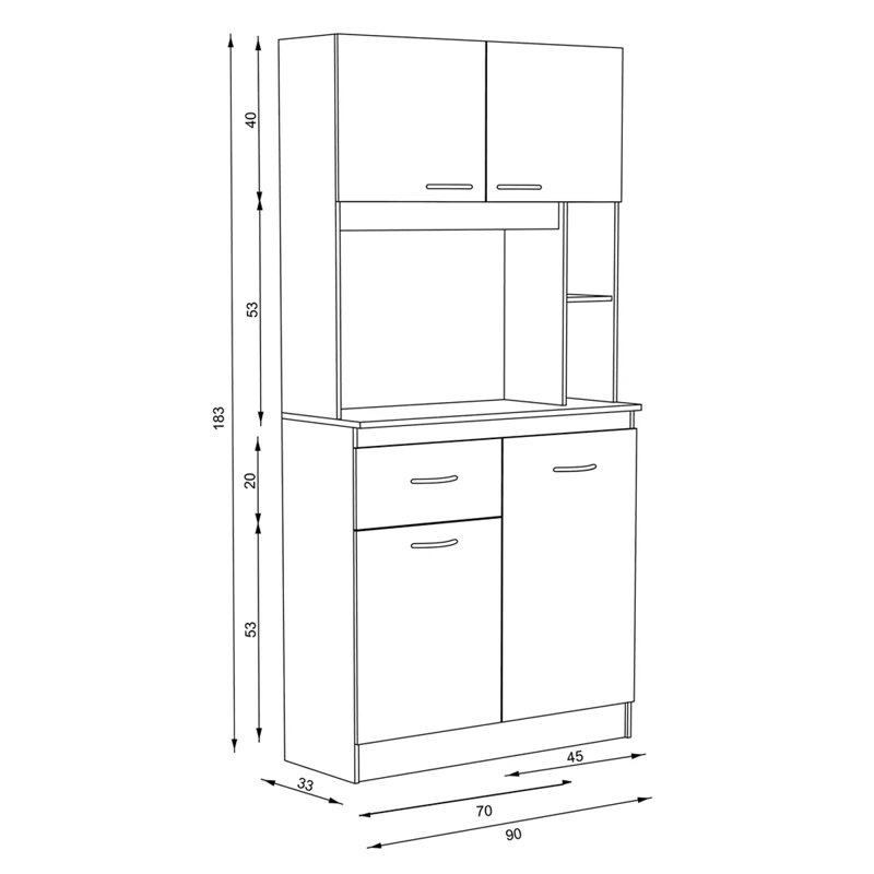 MUEBLE DE COCINA STANFORD LEONOR 4P 1C BLANCO - 5