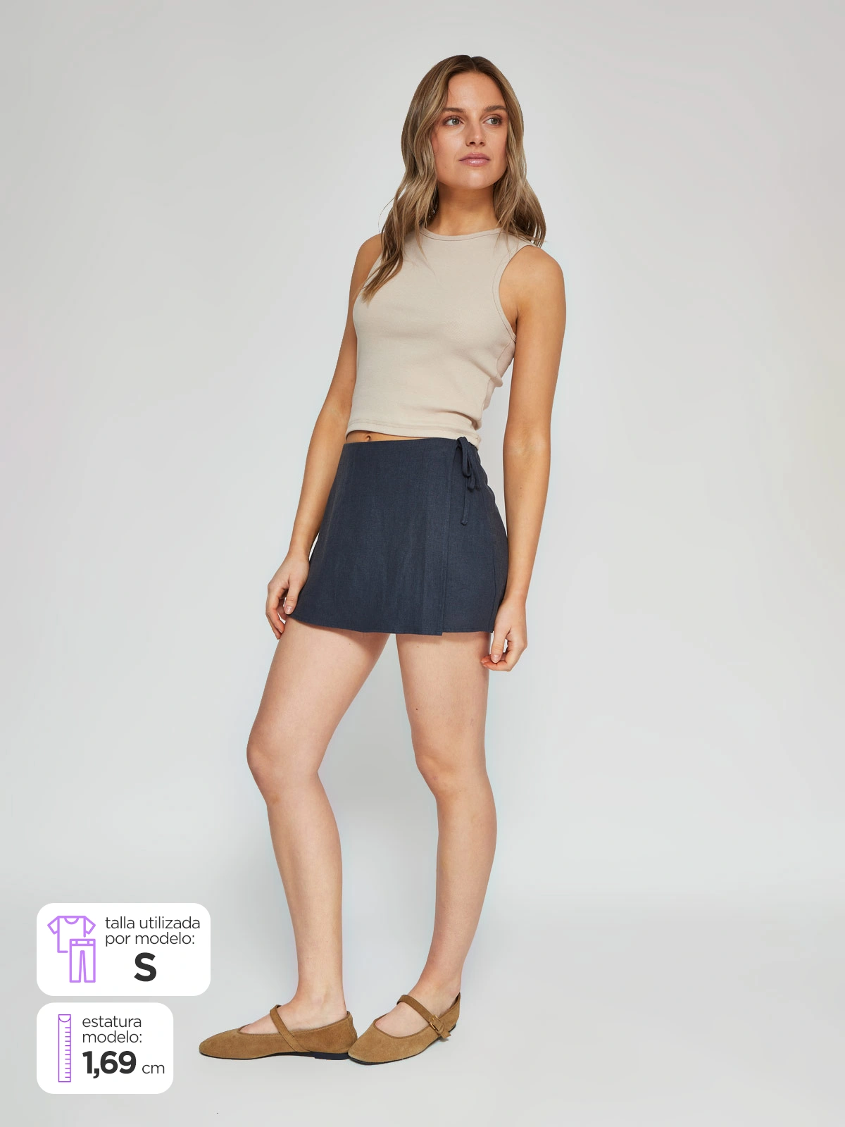 FALDA SHORT MUJER INDEX LINO - 1