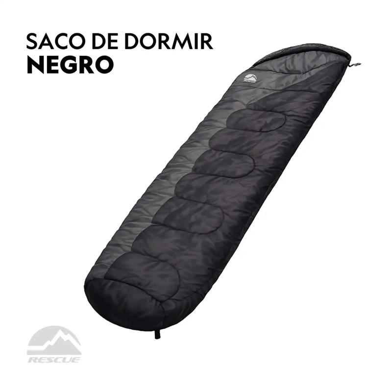 SACO DE DORMIR RESCUE MUMMY PV25 NEGRO - 2