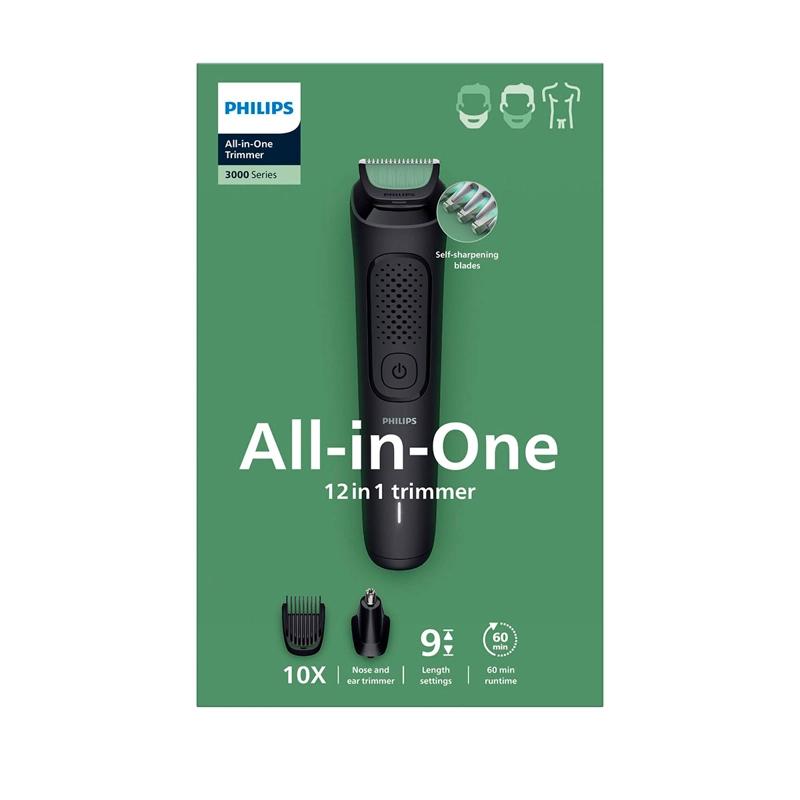 MÁQUINA CORTA PELO PHILIPS MULTIGROOM SERIE 3000 MG3921/15 CON 12 ACCESORIOS - 4