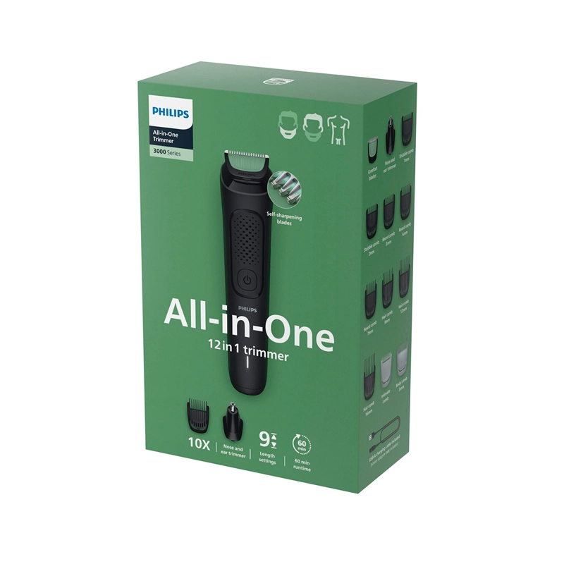 MÁQUINA CORTA PELO PHILIPS MULTIGROOM SERIE 3000 MG3921/15 CON 12 ACCESORIOS - 5
