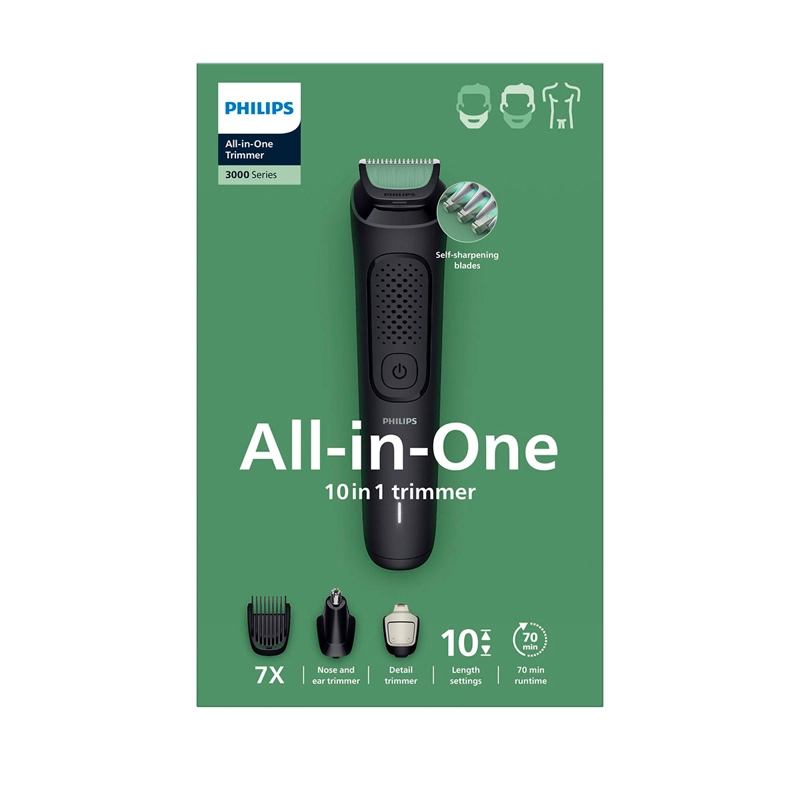 MÁQUINA CORTA PELO PHILIPS MULTIGROOM SERIE 3000 MG3931/15 CON 10 ACCESORIOS - 4