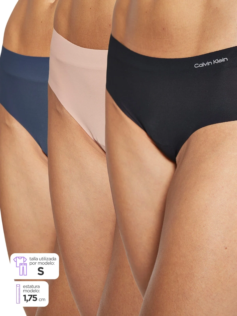 PACK 3 CALZONES CALVIN KLEIN TANGA INVISIBLE - 1