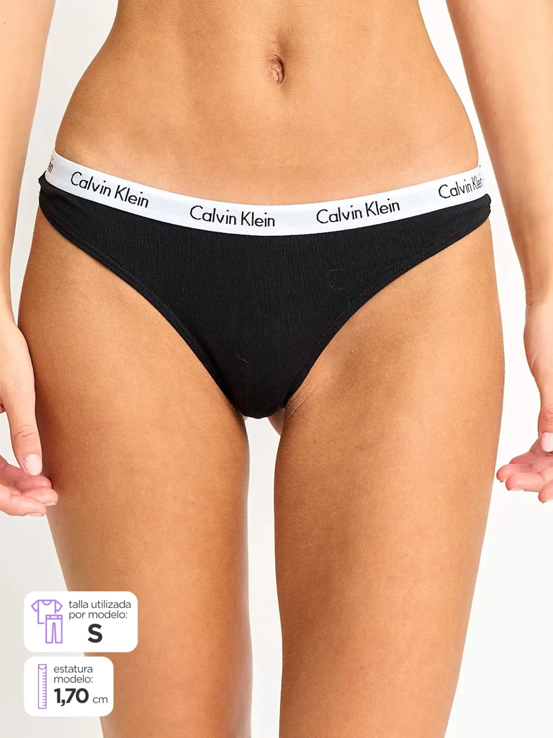 PACK 3 CALZONES CALVIN KLEIN TANGA QD3587 - 1