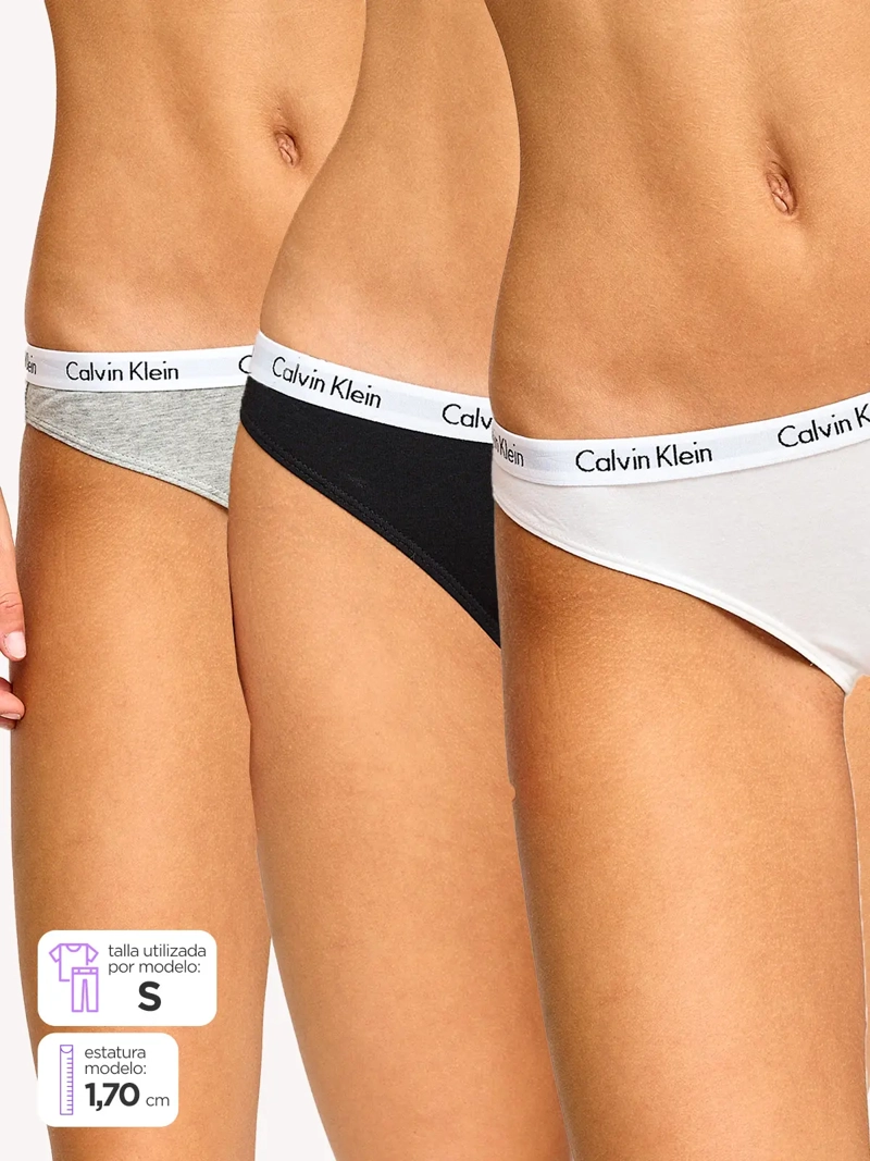 PACK 3 CALZONES CALVIN KLEIN BIKINI QD3588 - 1