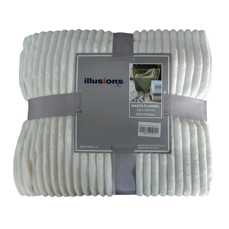 MANTA ILLUSIONS FLANNEL CREMA - 1