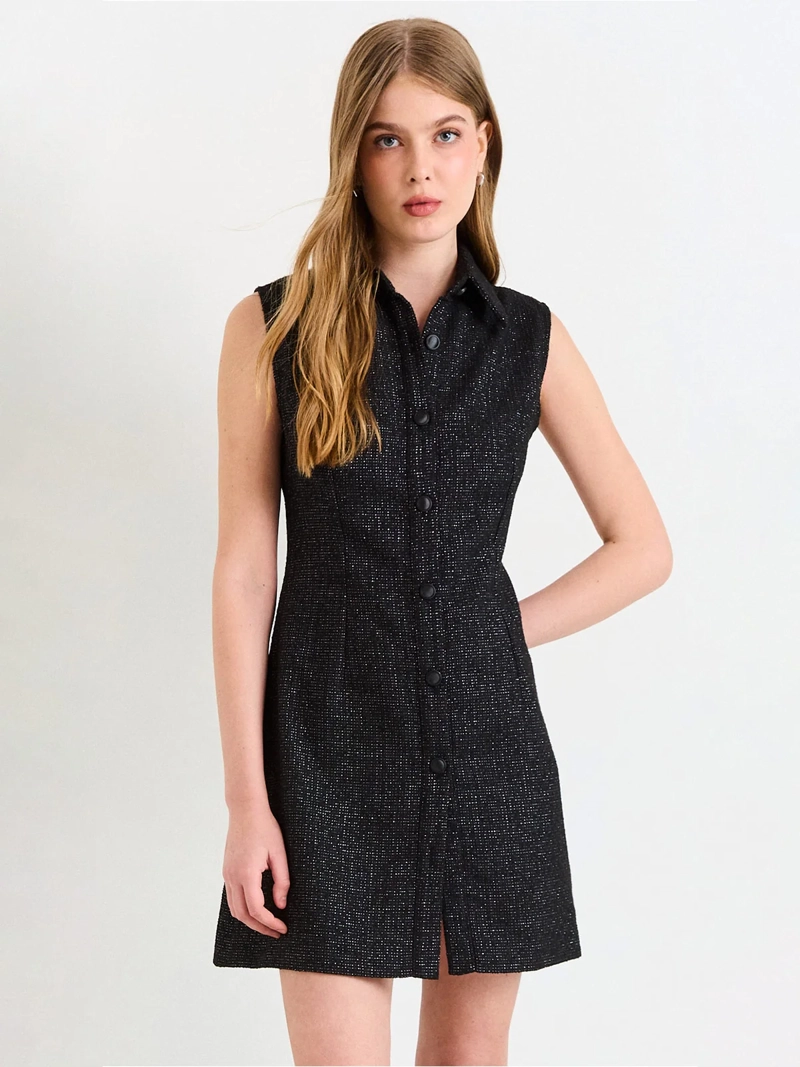 VESTIDO MUJER ASH CAMISERO SIN MANGAS ABOTONADO - 2