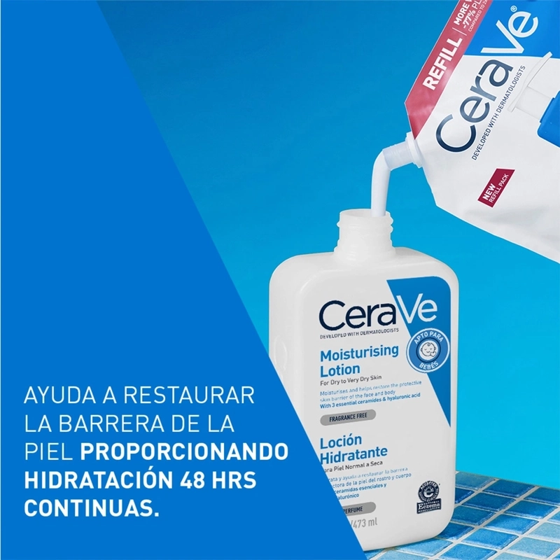 REFILL CERAVE LOCIÓN HIDRATANTE 473 ML - 3