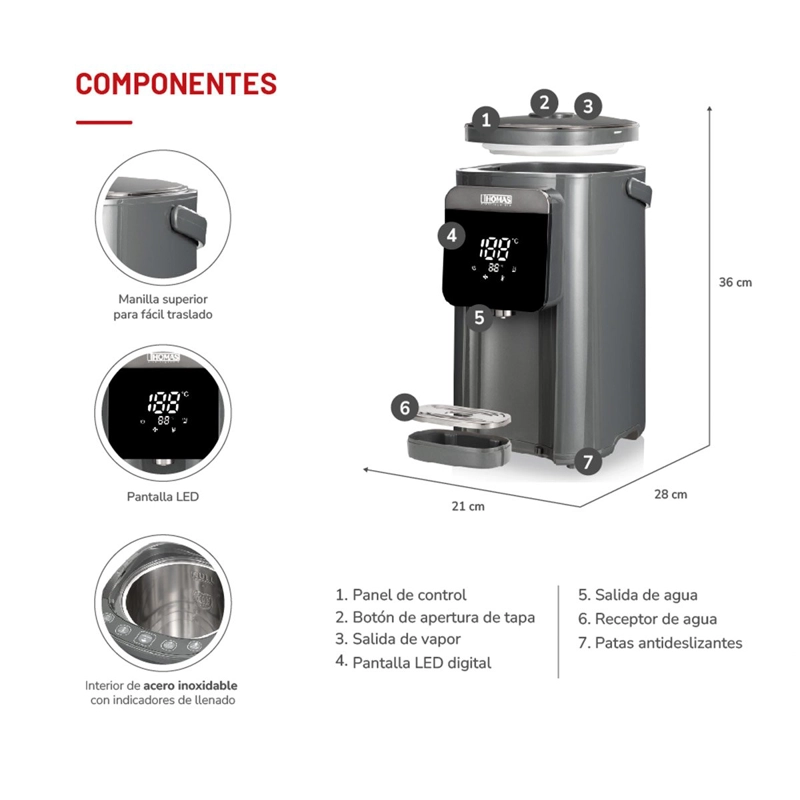 HERVIDOR THOMAS 5 LT TH-TK50 - 5