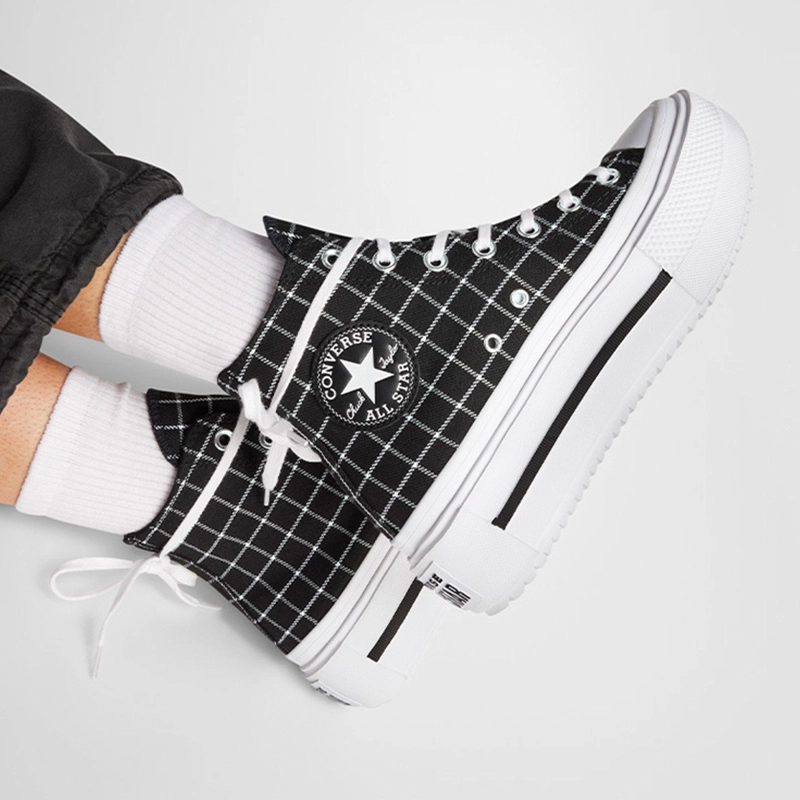 ZAPATILLAS MUJER CONVERSE URBANAS NEGRO CHUCK TAYLOR ALL STAR LIFT DOUBLE STACK - 6