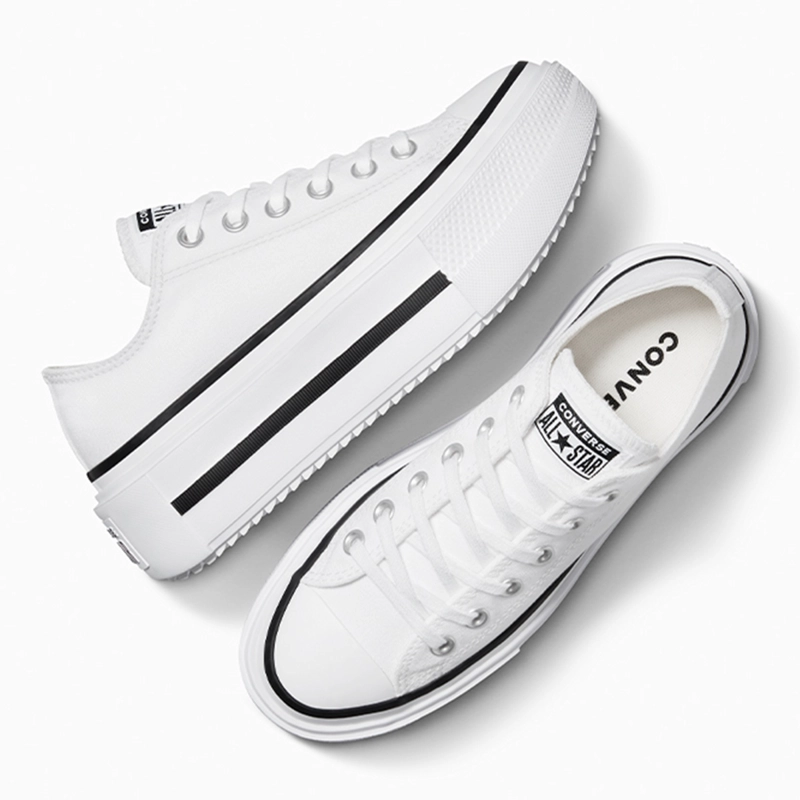 ZAPATILLAS MUJER CONVERSE URBANAS BLANCO CHUCK TAYLOR ALL STAR LIFT DOUBLE STACK - 4