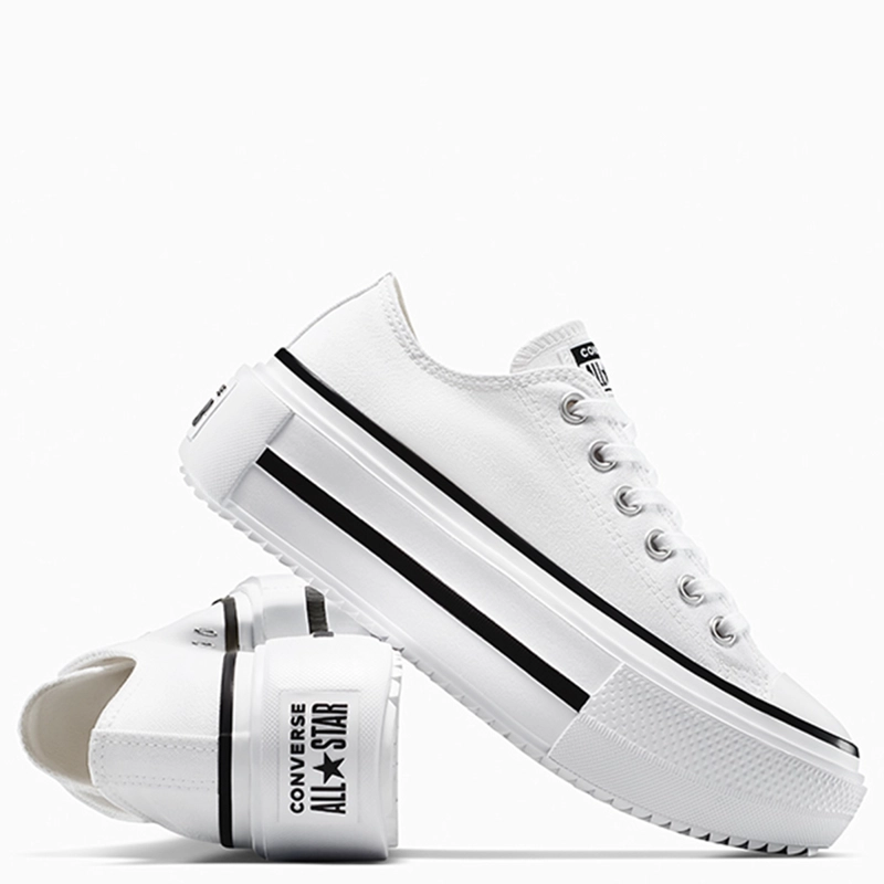 ZAPATILLAS MUJER CONVERSE URBANAS BLANCO CHUCK TAYLOR ALL STAR LIFT DOUBLE STACK - 5