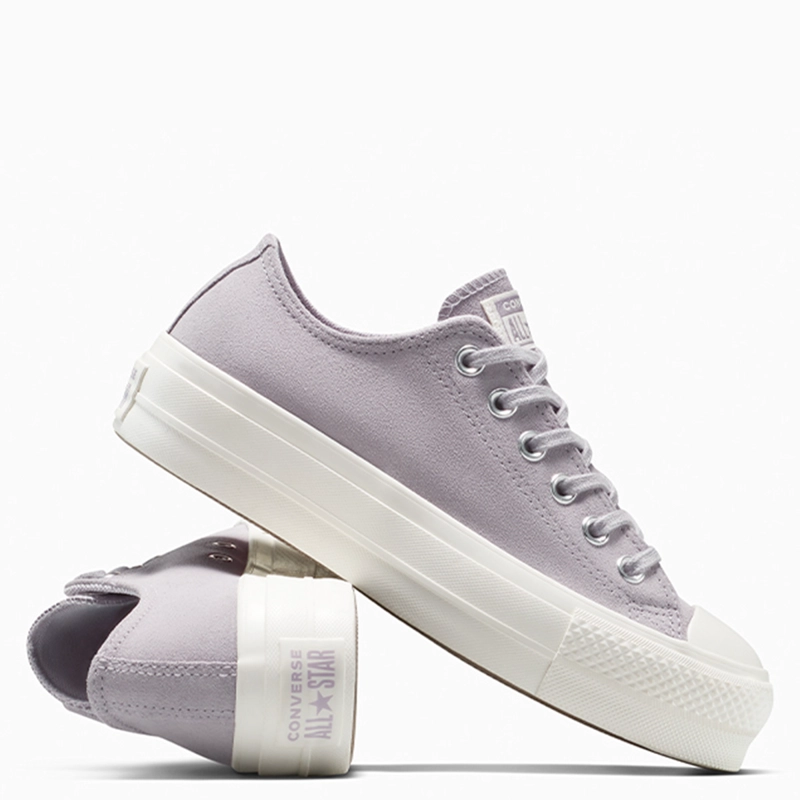 ZAPATILLAS MUJER CONVERSE URBANAS MORADO CHUCK TAYLOR ALL STAR LIFT CUERO - 6
