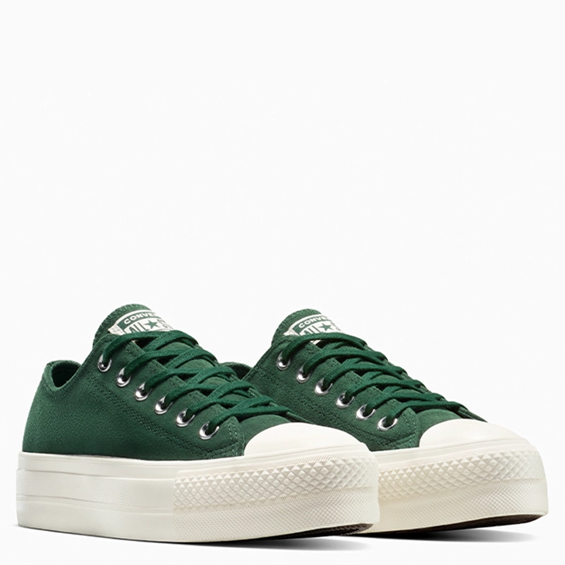 ZAPATILLAS MUJER CONVERSE URBANAS VERDE CHUCK TAYLOR ALL STAR LIFT CUERO - 2