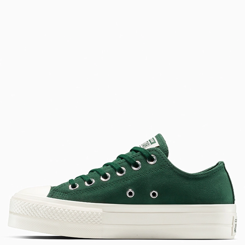 ZAPATILLAS MUJER CONVERSE URBANAS VERDE CHUCK TAYLOR ALL STAR LIFT CUERO - 3