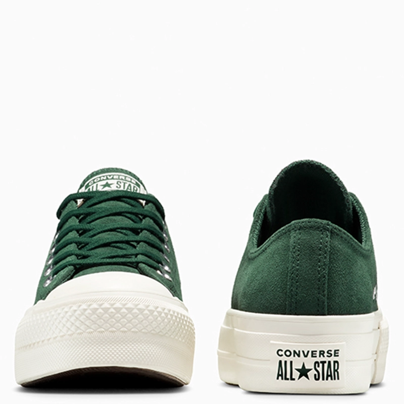 ZAPATILLAS MUJER CONVERSE URBANAS VERDE CHUCK TAYLOR ALL STAR LIFT CUERO - 5