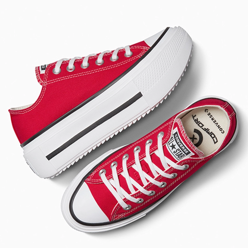 ZAPATILLAS MUJER CONVERSE URBANAS ROJO CHUCK TAYLOR ALL STAR LIFT DOUBLE STACK - 4
