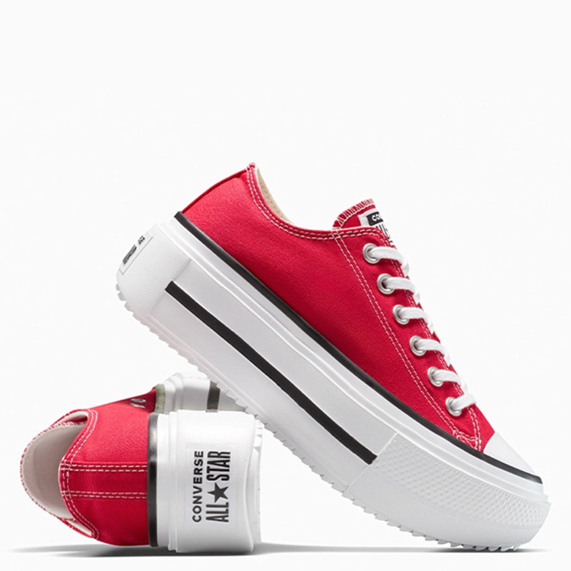 ZAPATILLAS MUJER CONVERSE URBANAS ROJO CHUCK TAYLOR ALL STAR LIFT DOUBLE STACK - 5