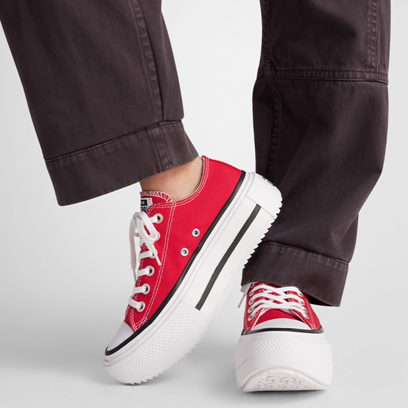 ZAPATILLAS MUJER CONVERSE URBANAS ROJO CHUCK TAYLOR ALL STAR LIFT DOUBLE STACK - 6