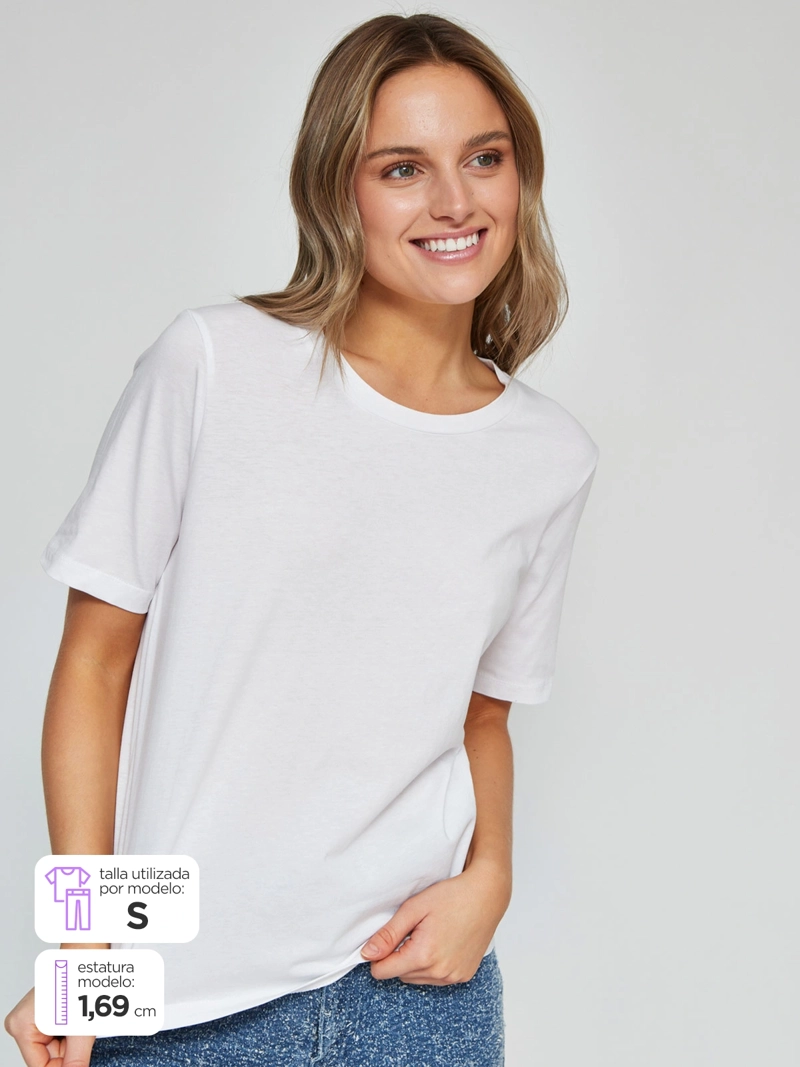 POLERA MUJER ONLY ALGODÓN  - 1