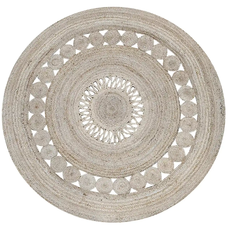 ALFOMBRA REDONDA IDETEX BRAIDED 200 CM NATURAL - 1