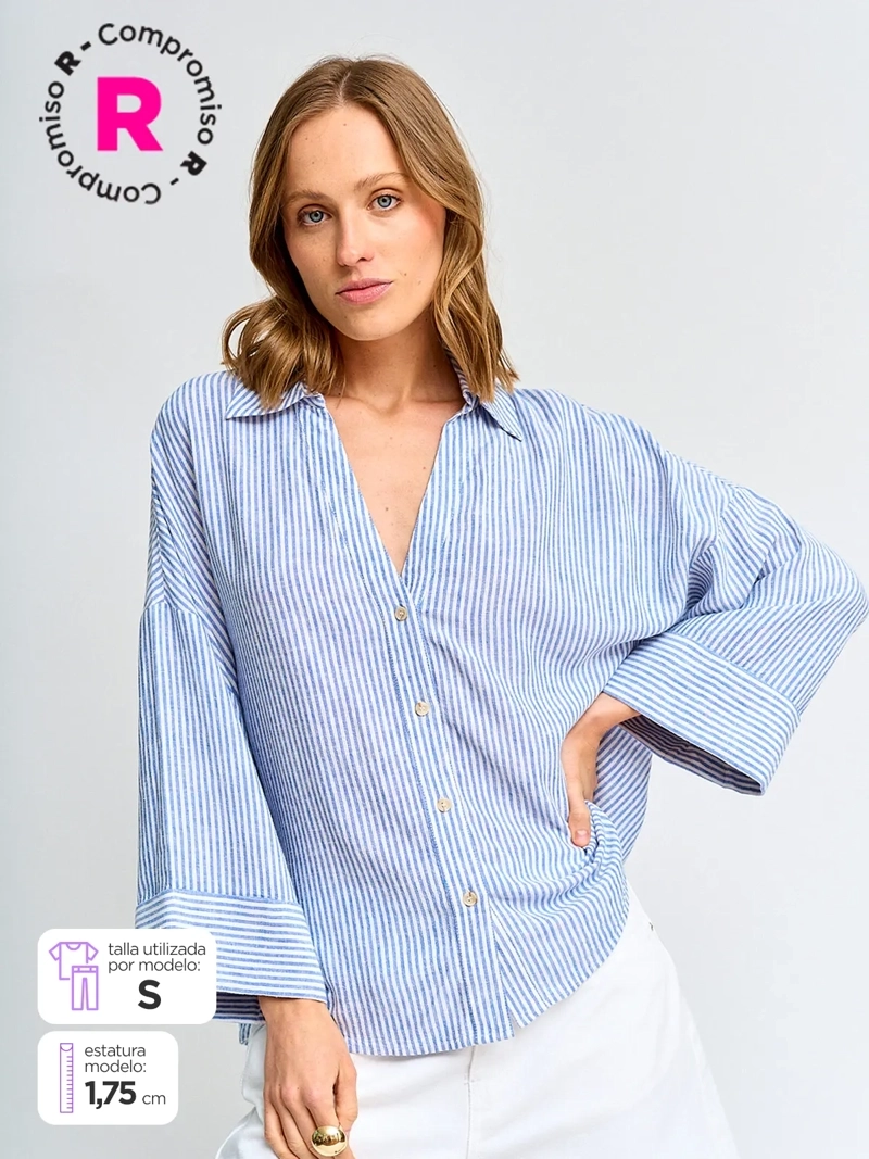BLUSA MUJER MARQUIS MANGA ANCHA - 1